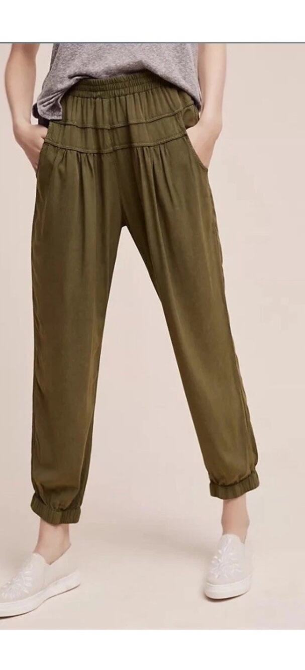 Anthropologie Saturday Sunday Sun Smocked Boho Jogger Pant Size Large